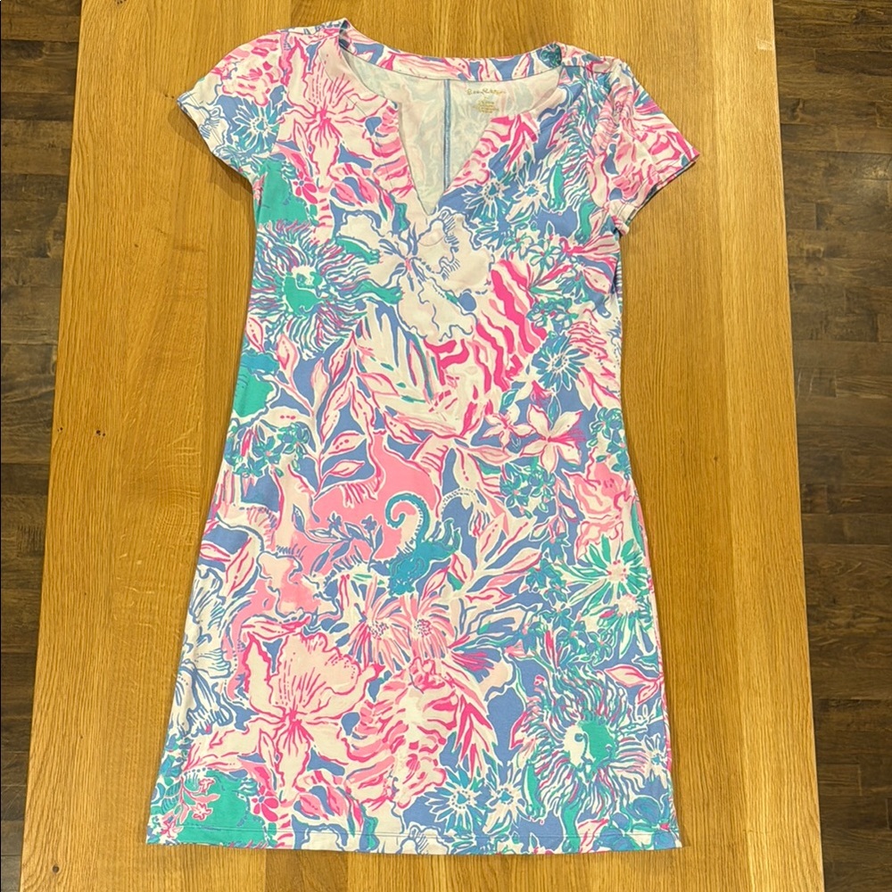 Lilly Pulitzer Floral Dress - Pink, Blue, Green